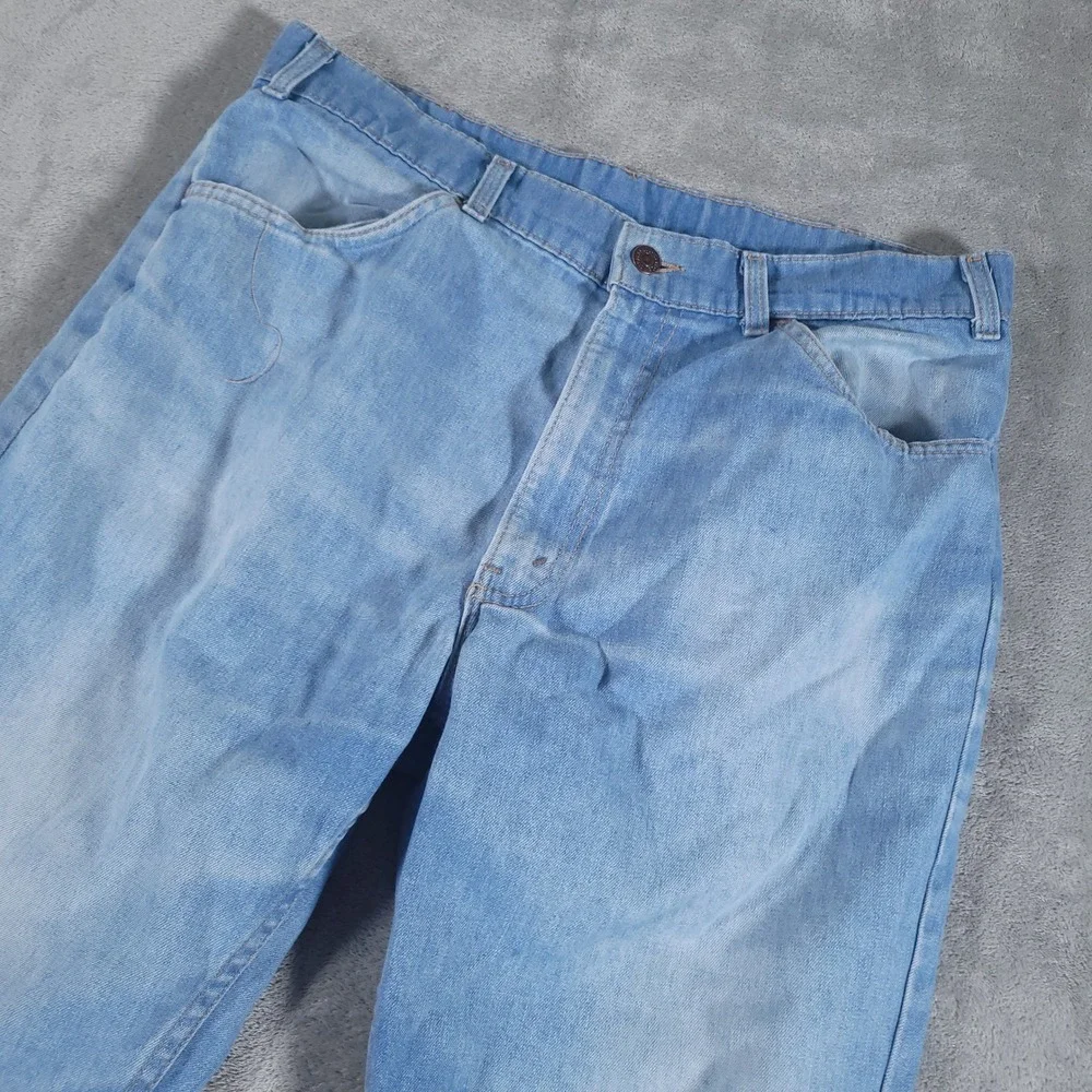 Levi's Jeans Men 34x27 Blue Skosh More Comfort Vintage 80s Orange Tab Straight